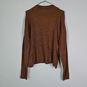 PINK Rose medium brown sweater